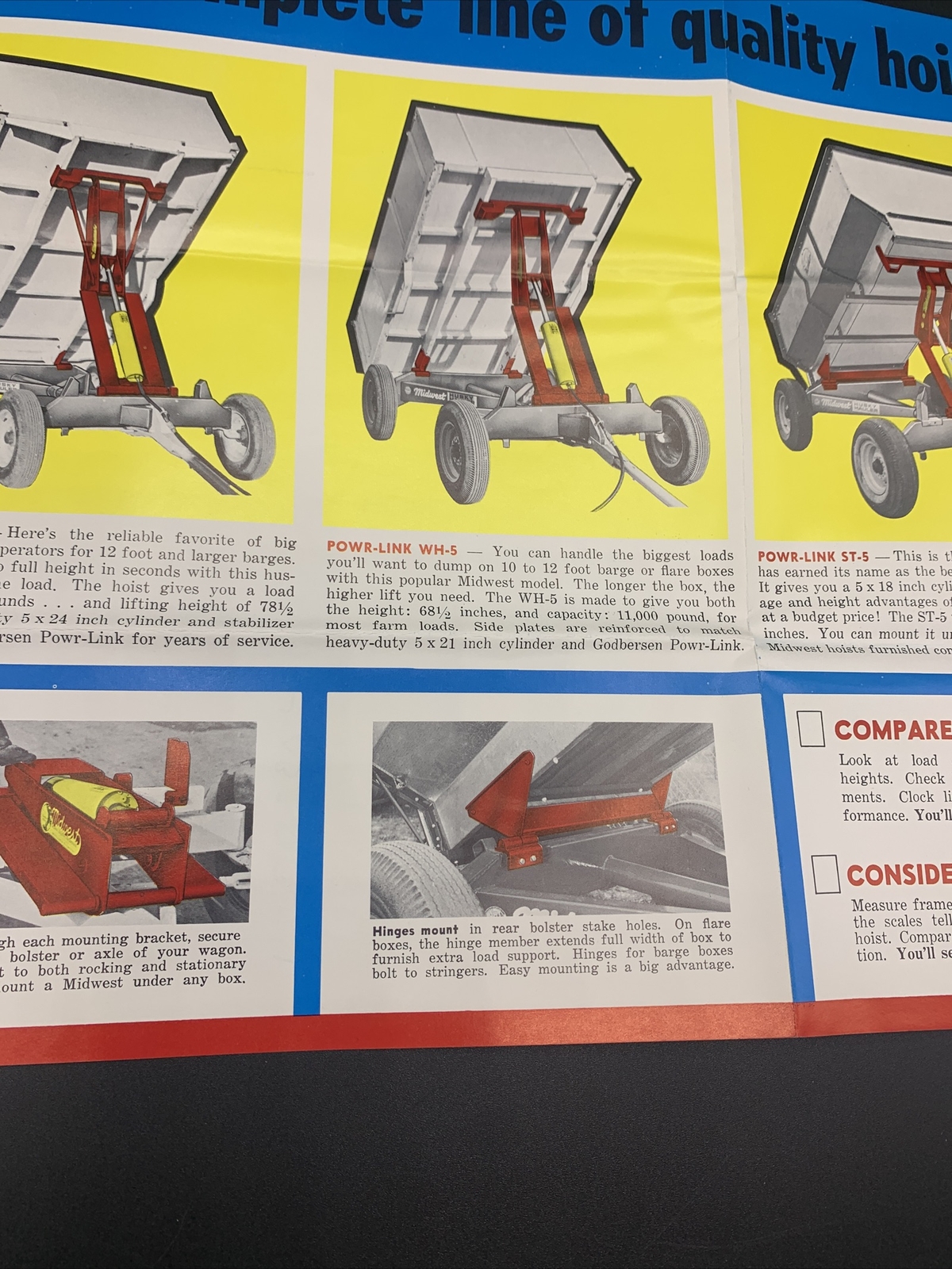 Pair Fantastic 1960’s Midwest Industries Farm Equipment Brochures-Ida Grove Iowa