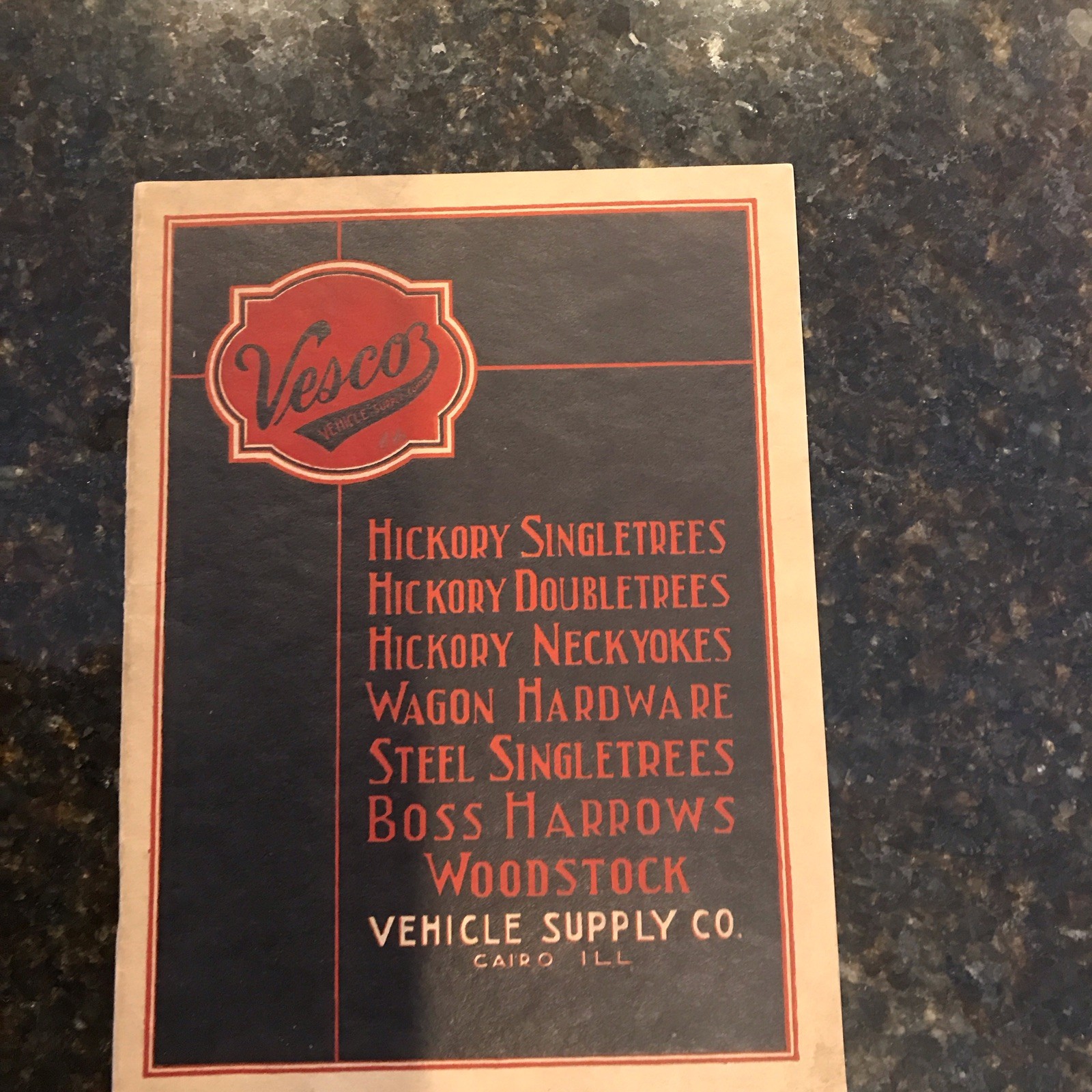 1946 Catalog Vesco Vehicle Supply Co Cairo IL With price sheet