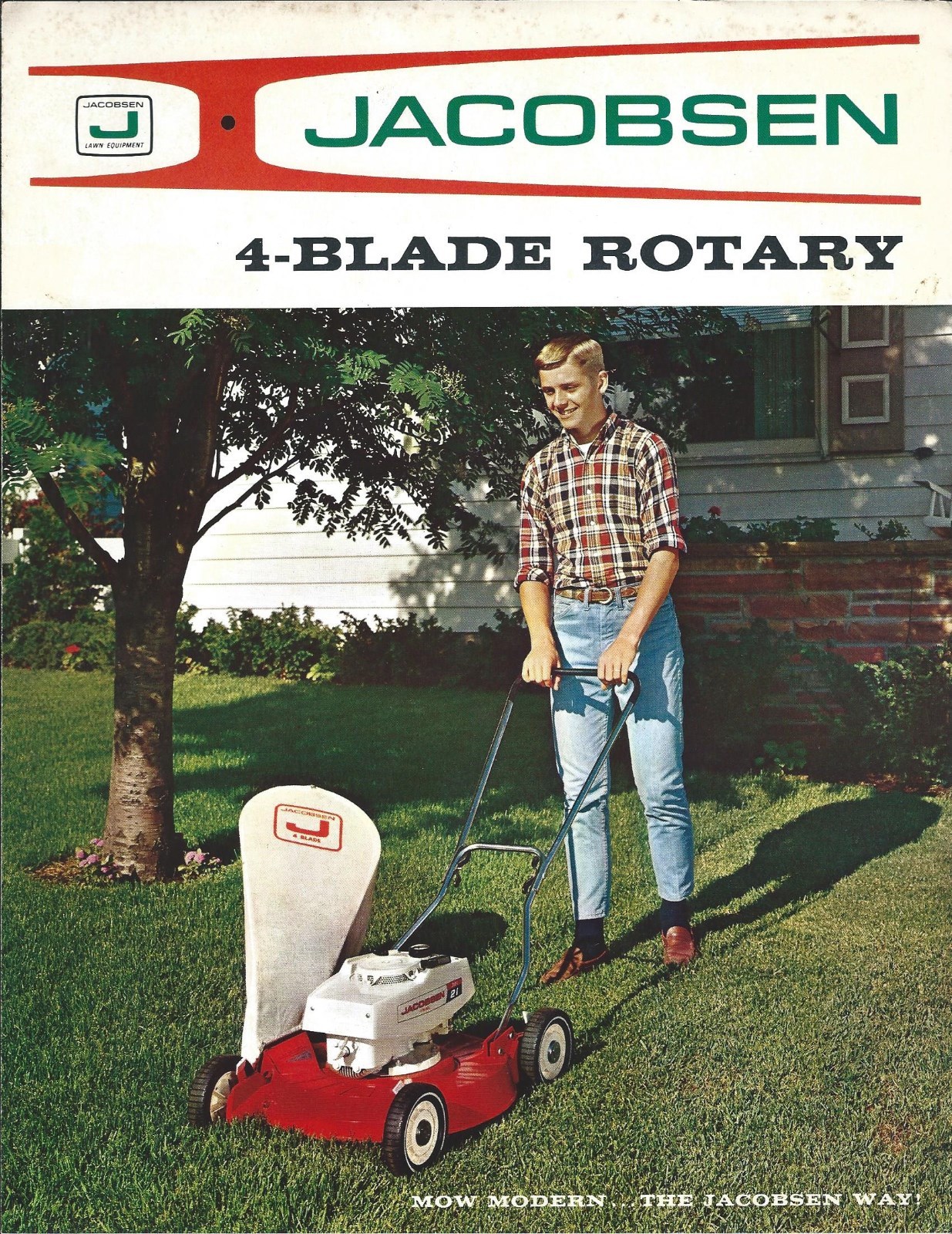 Lawn Mower Brochure – Jacobsen – 4-Blade Rotary – c1967 (LG104)