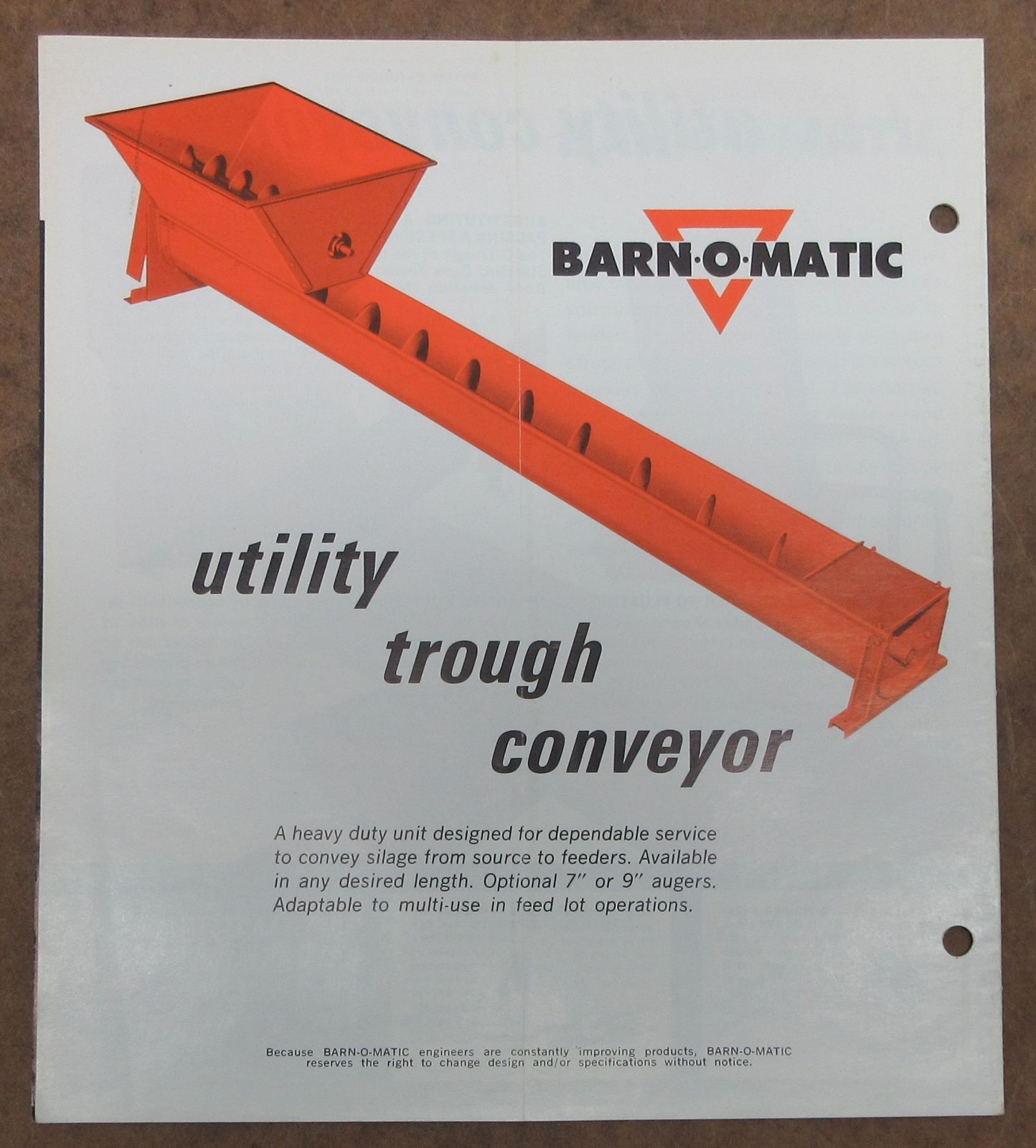 New Idea Barn-O-Matic Bunk Feeders Brochure