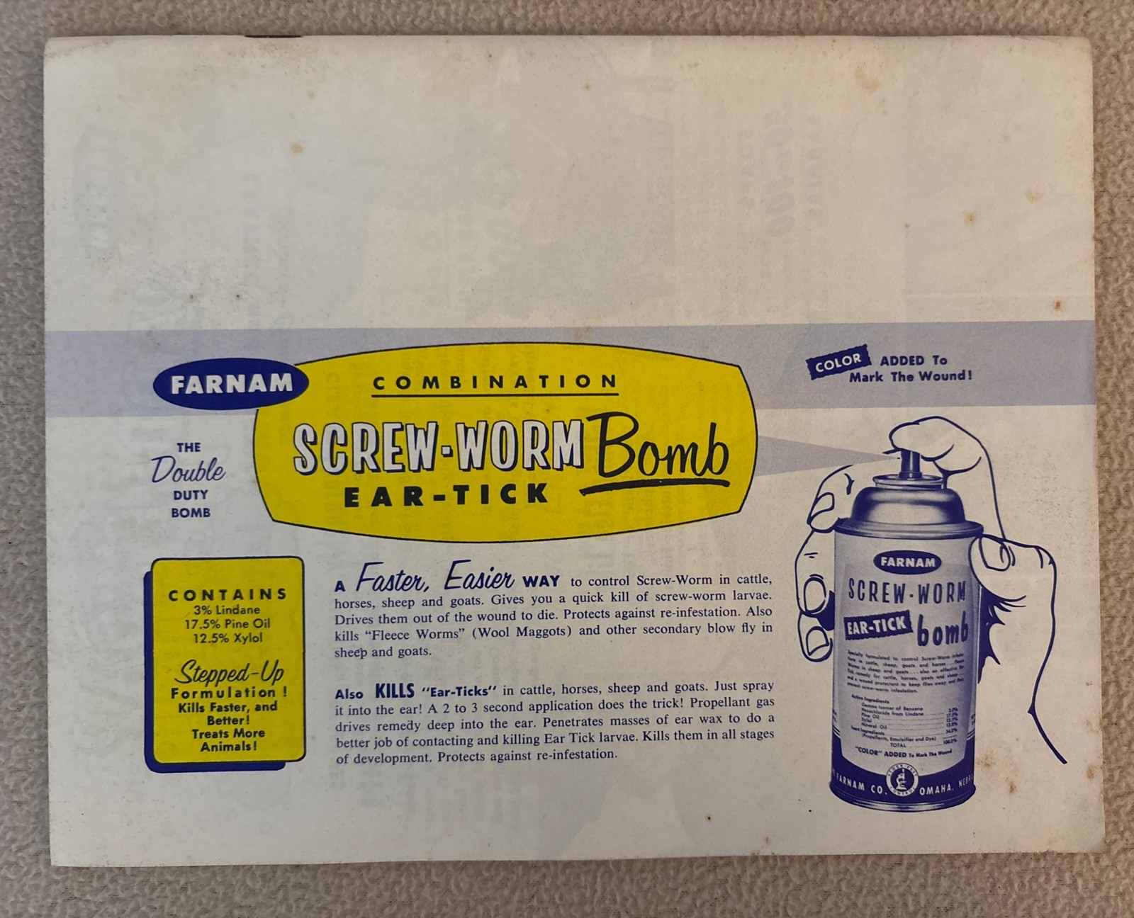 Vintage 1967 FARNAM Livestock Products Catalog 68-P and Order Form