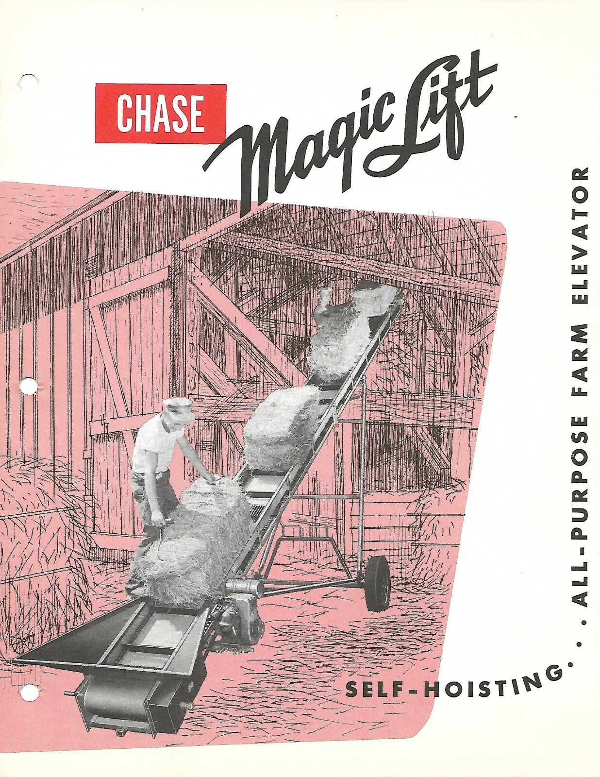 Farm Equipment Brochure – Chase – Magic Lift – Elevator – 5 items (F7777)