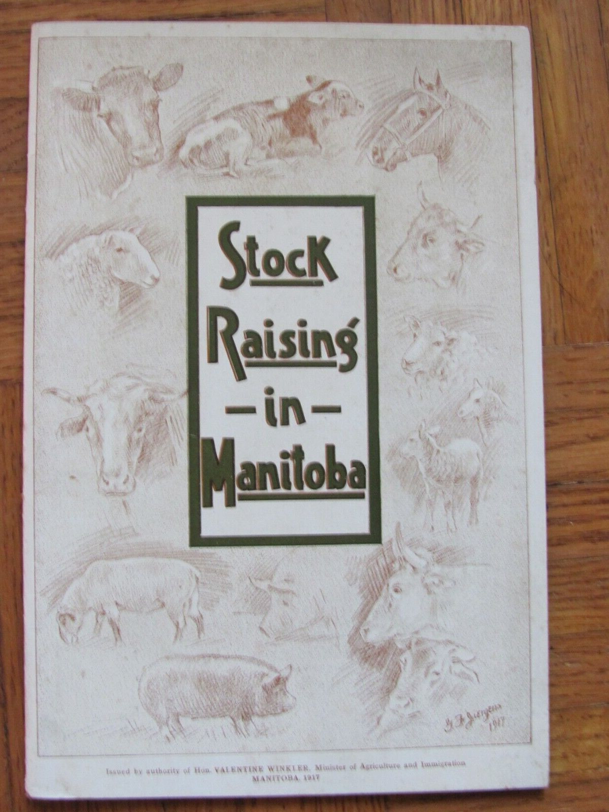 1917 FARMING BOOKLET LIVESTOCK RAISING IN MANITOBA CANADA IMMIGRATION DEPT