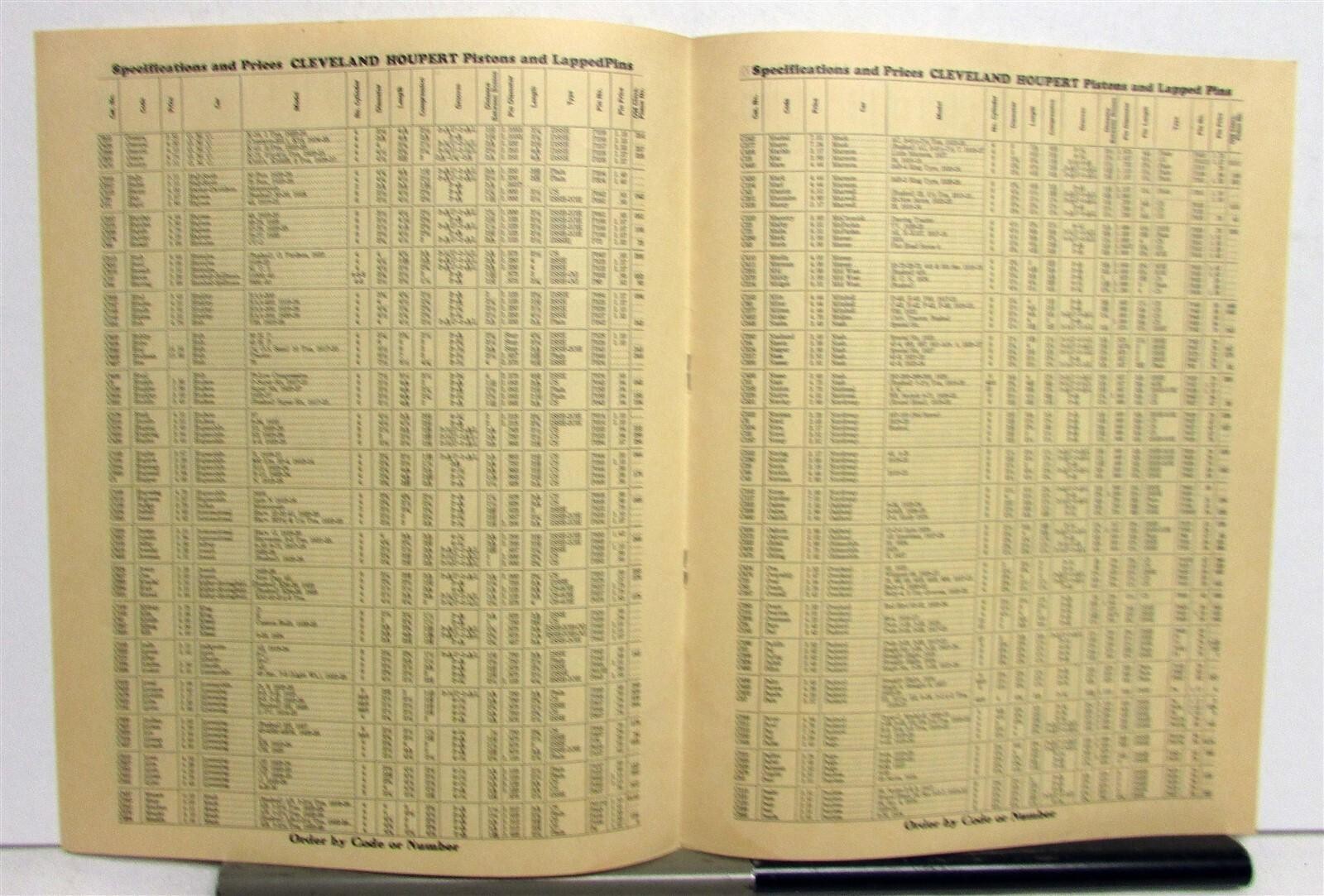 1928 Cleveland Houpert Pistons Specifications Pricing Sales Catalog