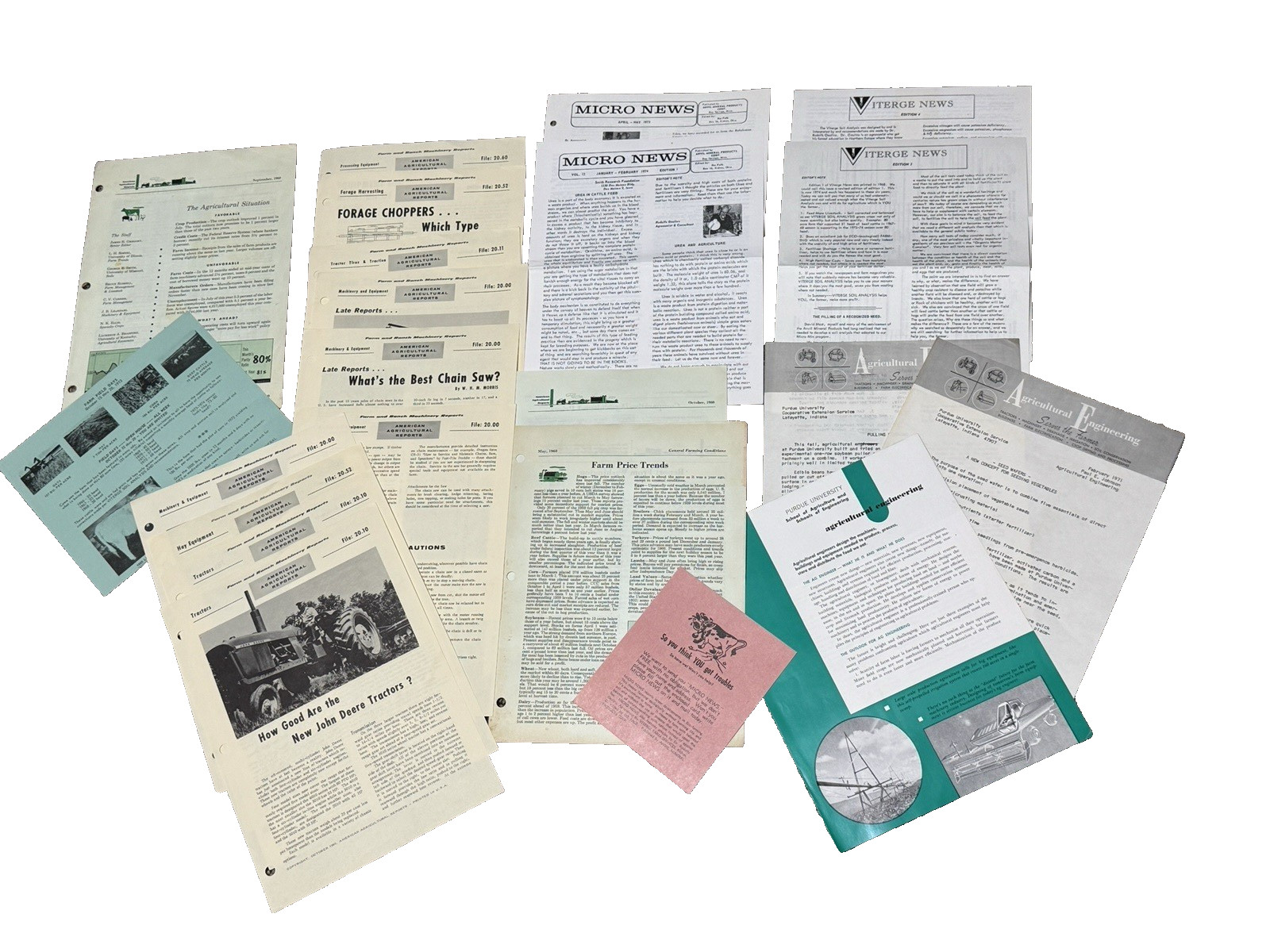 Farm And Ranch Machinery Reports Americal Agricultural Reports 1960 lot