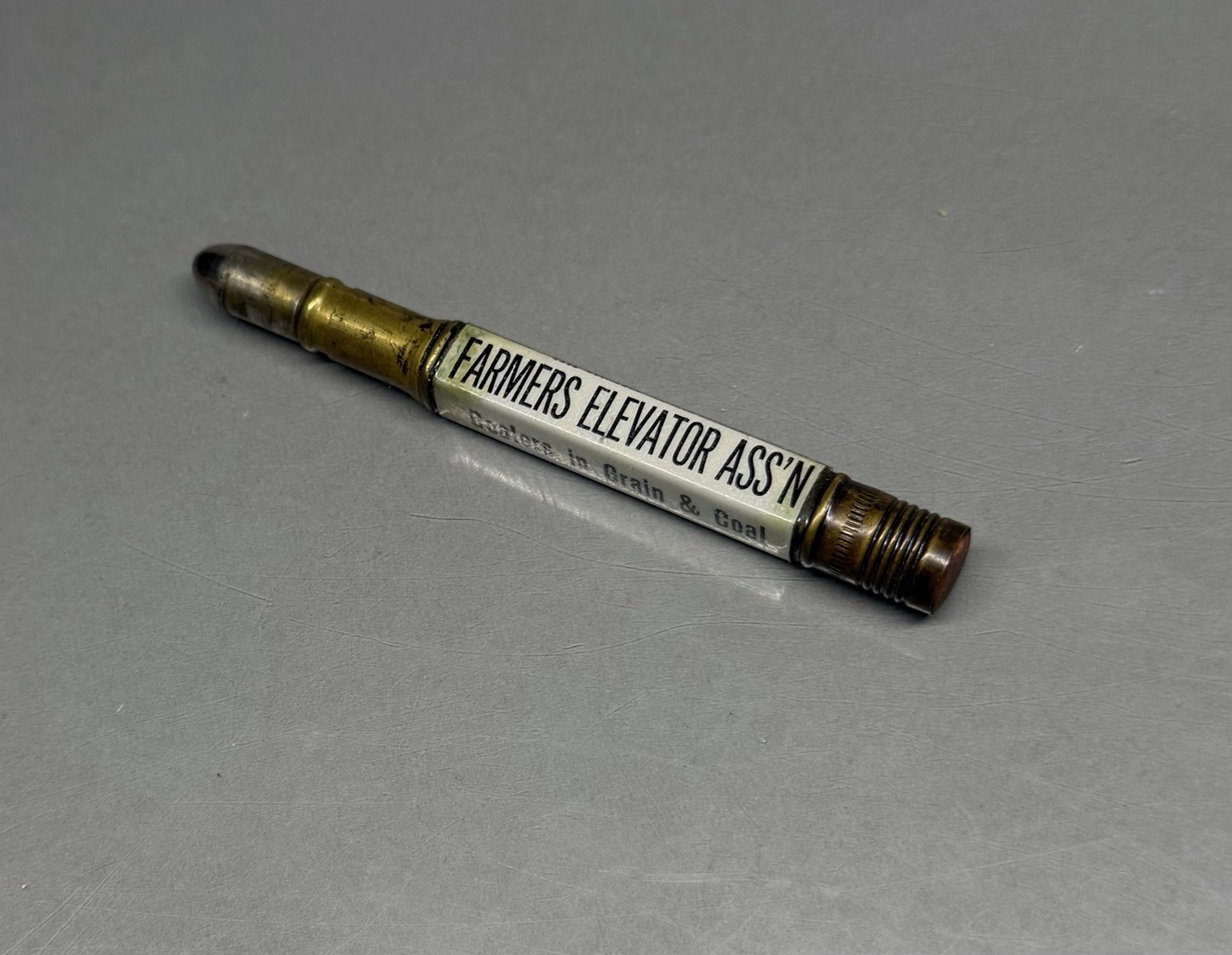 Vintage Advertising Bullet Pencil ~ Grain Coal Farming ~ Moundridge Kansas