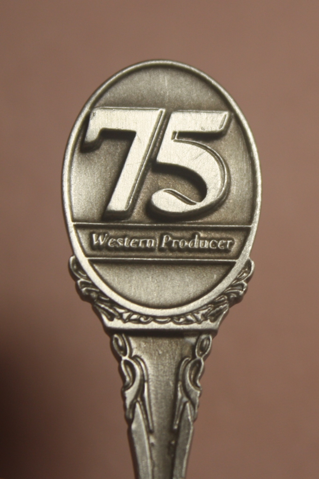 PEWTER THE WESTERN PRODUCER 75 YEARS SOUVENIR SPOON SP-1484