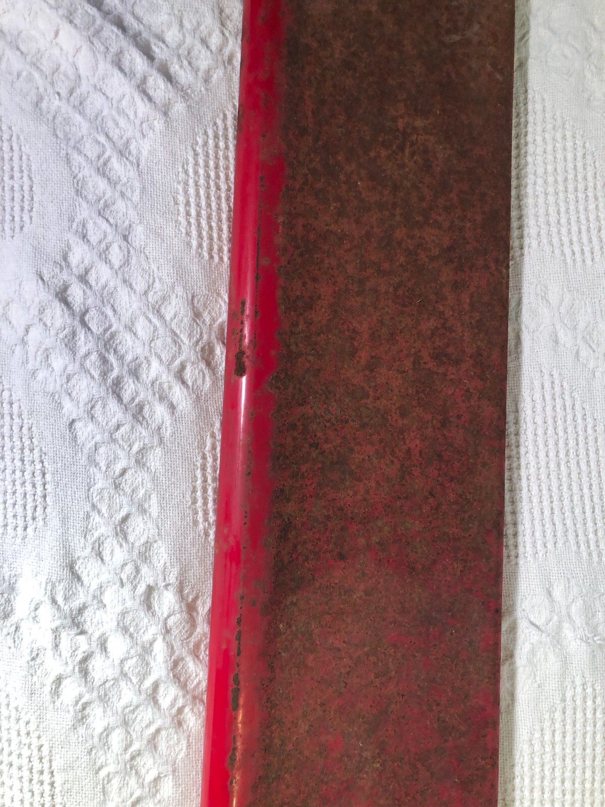 Vintage Sperry New Holland tractor implement metal sign cover red