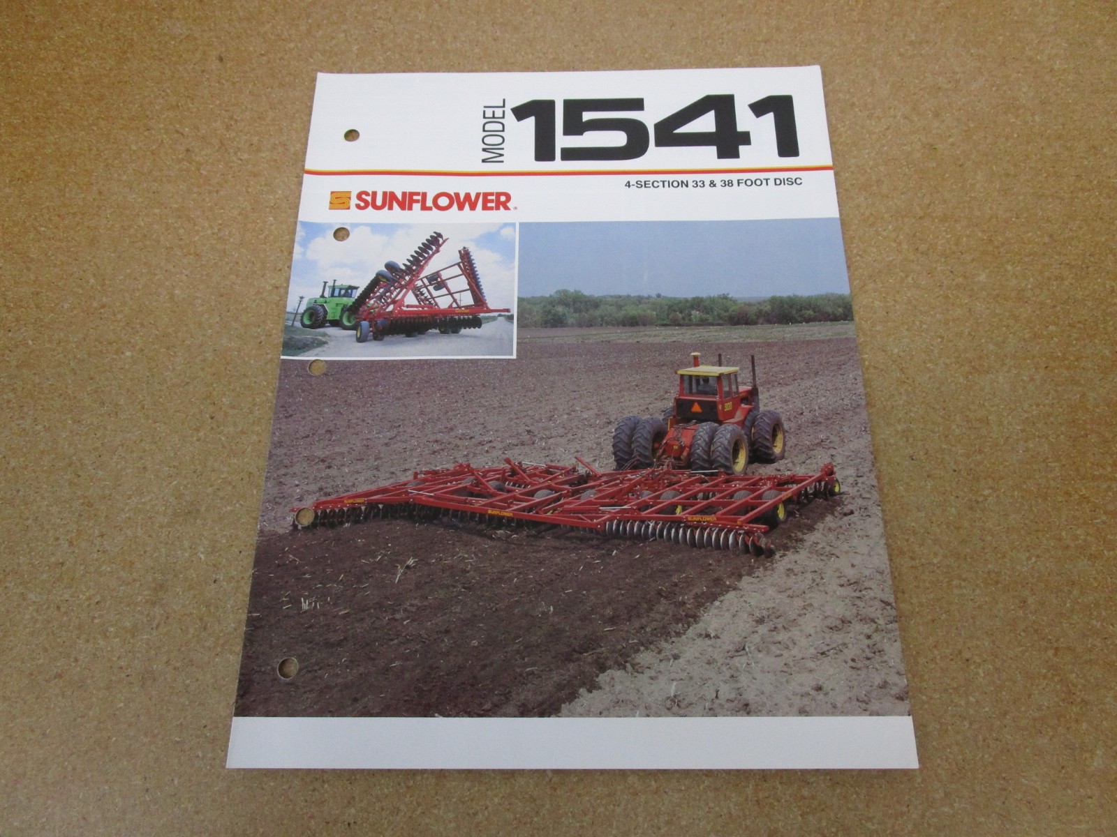 1980&rsquo;s Sunflower Disc 1541 disk tillage sales brochure 6pg ORIGINAL farm equip