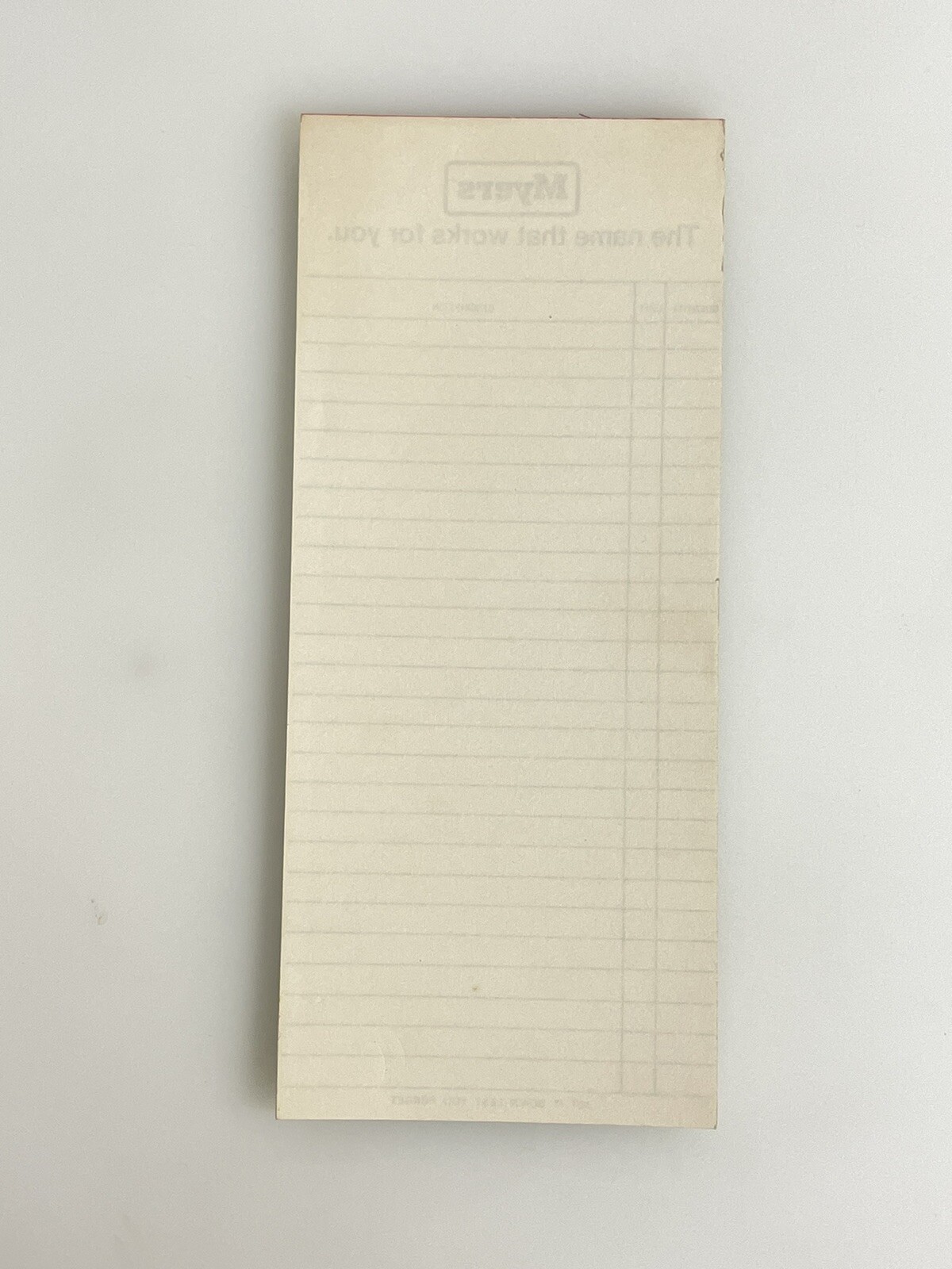 F.E.Myers & Bros. Order Pad Notepad 1960&rsquo;s Pumps,Sprayers,Hay Tools Vintage