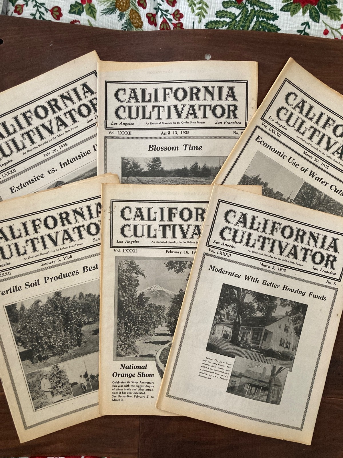California Cultivator Agricultural Newspaper 1935 Biweekly Lot of 17 VHTF