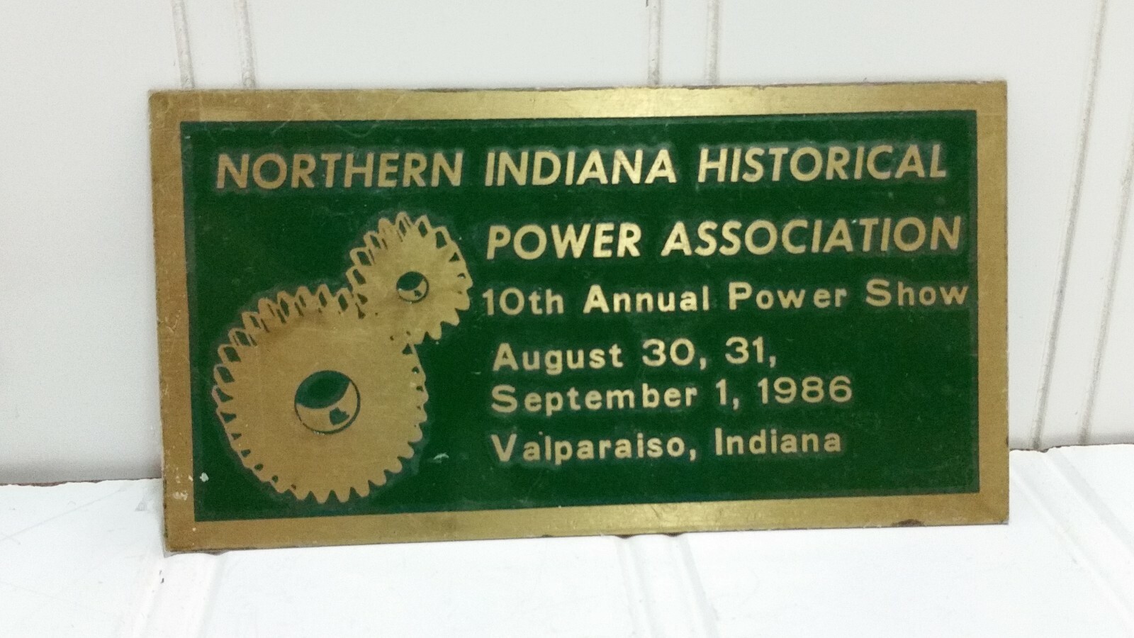 Power & Antique Engine Show EXHIBITOR PLAQUE Lot Exibits Tractor Machinery Brass