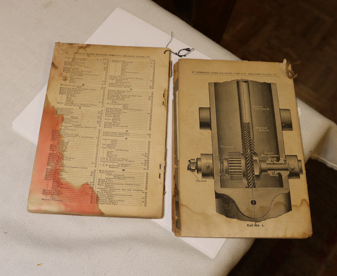 Vermont Farm Machinery Cream & Sugar Separator Catalogues Bellows Falls AS IS