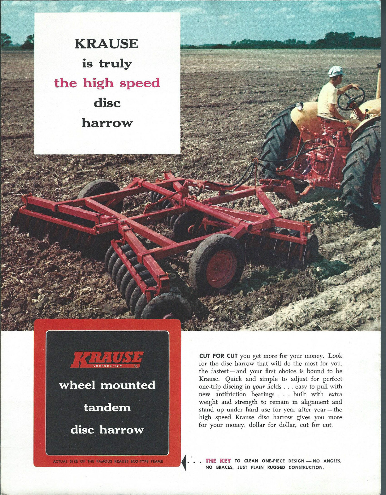 Farm Implement Brochure – Krause – 196 210 et al – Disc Harrow – c1958 (F4123)