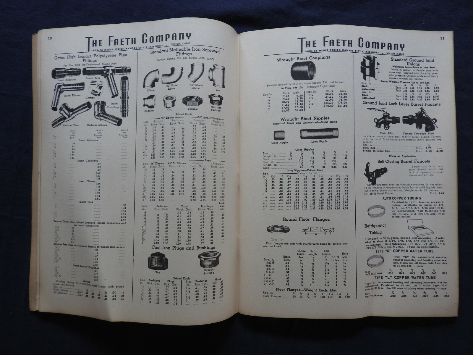 1959 Faeth Farm Implement Catalog Kansas City MO Good Shape w/Price List