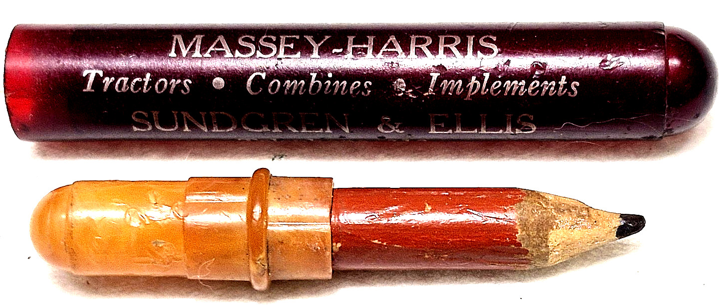 « MASSEY-HARRIS * Sungren & Ellis & Phone 312 * Greensburg, Kansas » Bullet Pencil