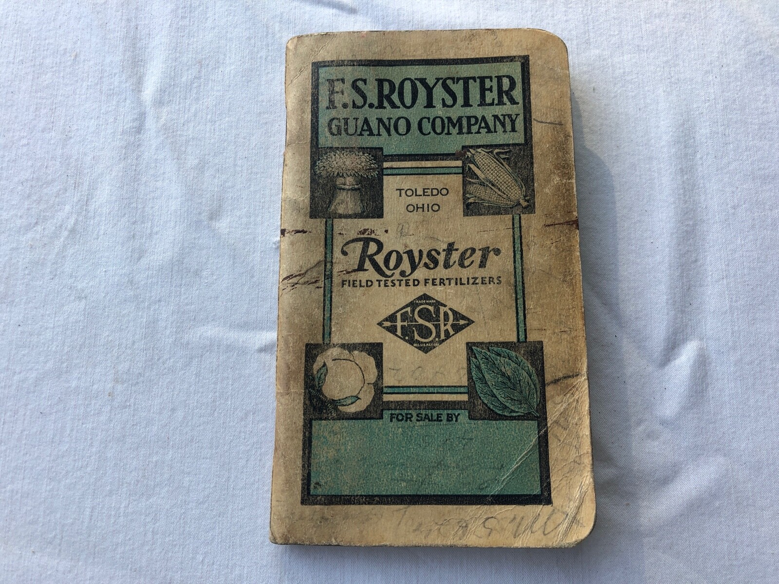 Vintage 1935 FS ROYSTER GUANO FERTILIZERS Notebook Canton Oh Handwritten Toledo