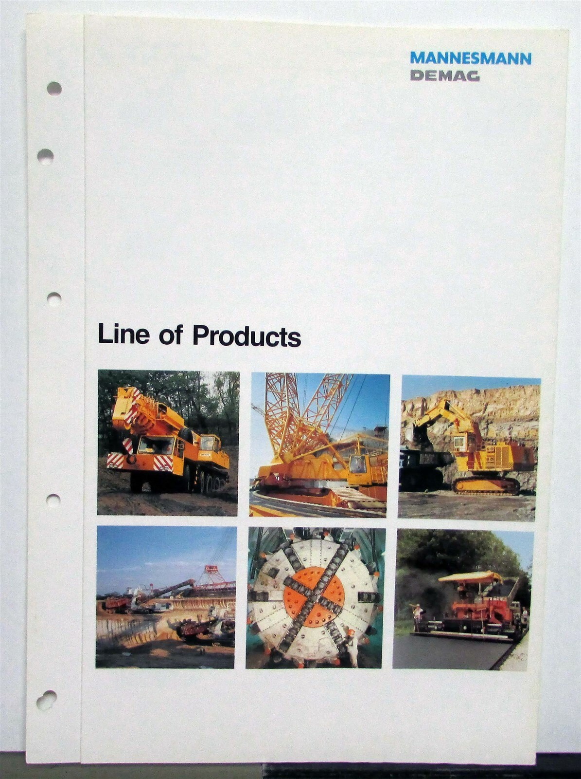 1990 Demag Full Line Yard Crane Excavator Crawler Construction Sale Brochure