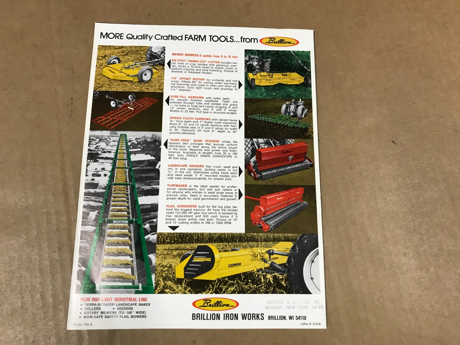 Vintage Brillion Farm-Implements Salesman Brochure