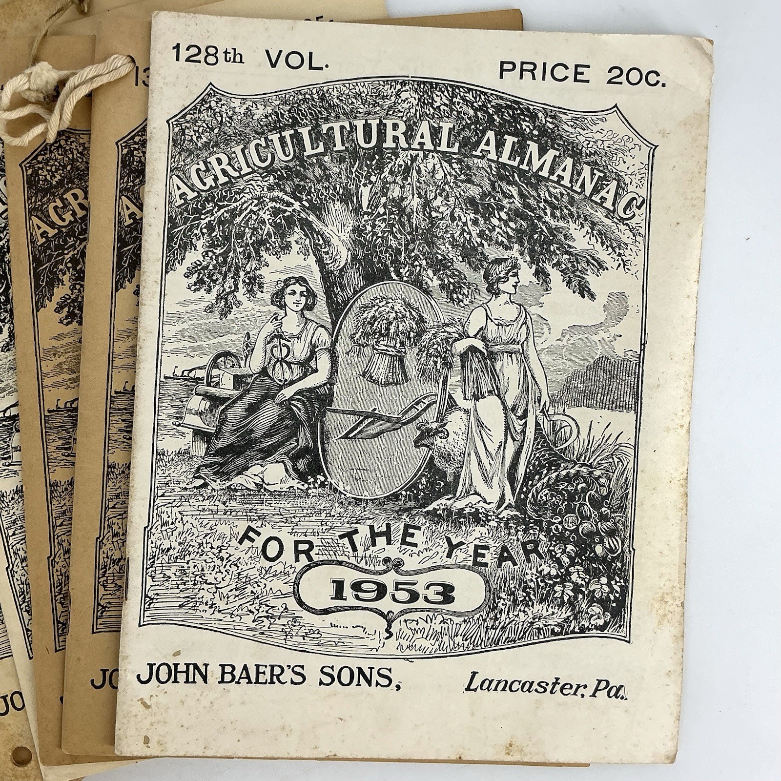 Agricultural Almanac John Baers Sons Lot Of 15 Lancaster PA Vintage