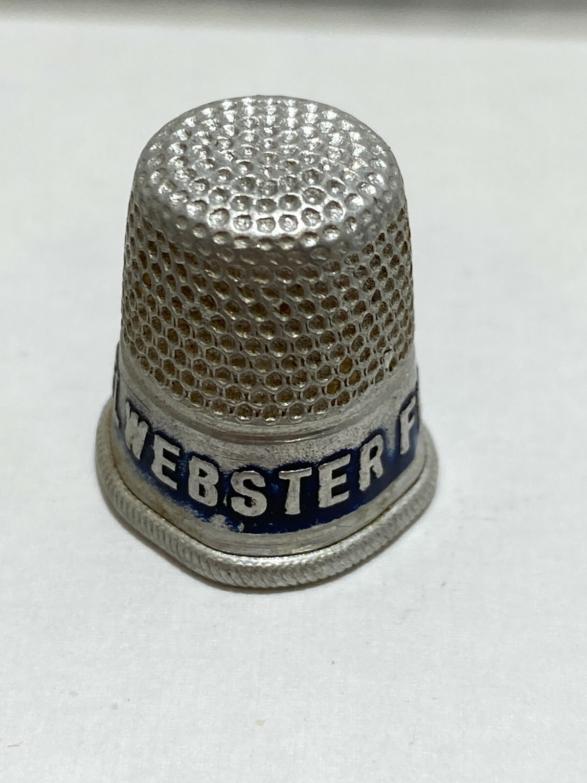 Vtg Daniel Webster Flour Metal Aluminum Sewing Thimble Specialty Advertising