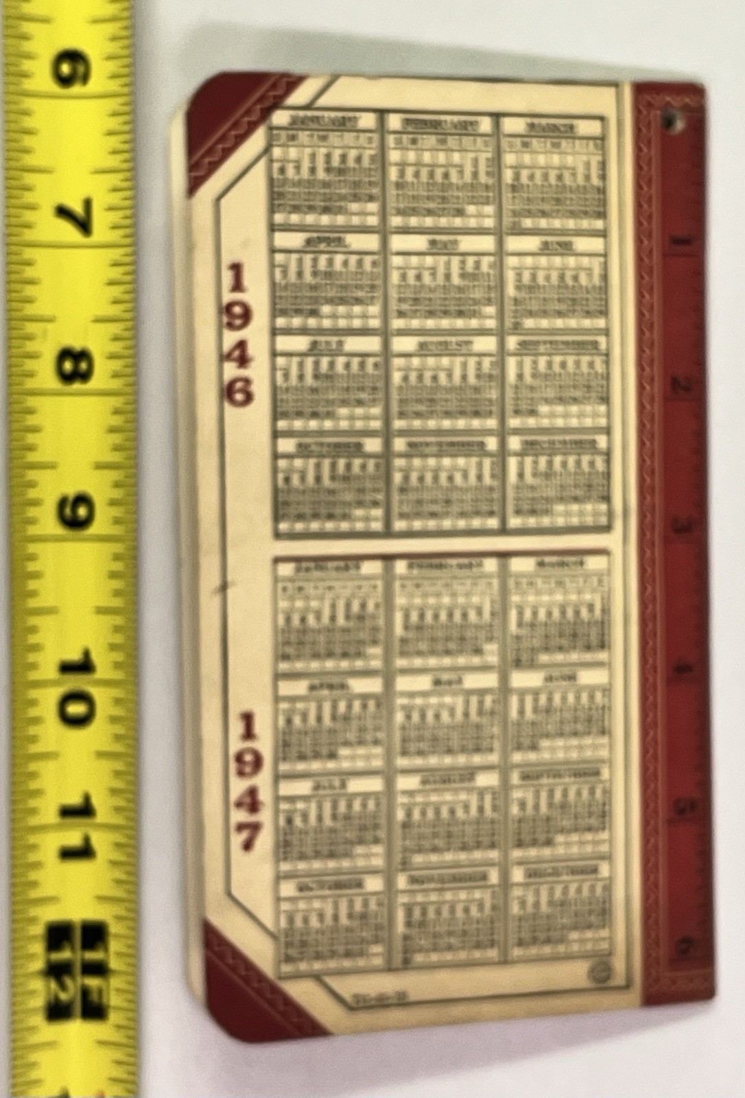 Vintage 1946 1947 Farmers Pocket Ledger Book Farm Service Arcanum Ohio Calendar