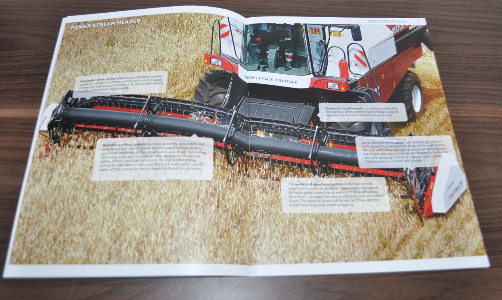 Rostselmash Grain Harvesting Machinery 2015 Agriculture Russia Brochure Prospekt