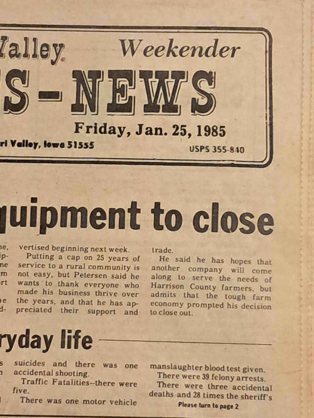 Items Pertaining To Missouri Valley Farm Equipment,Inc./ International EQ (s)