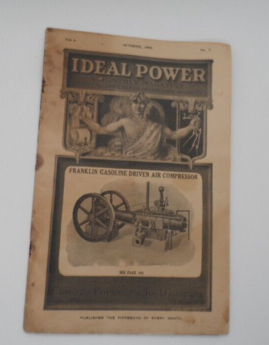 Oct 1909 Chicago Pneumatic Tool Company Franklin Air Compressors Farm Machinery
