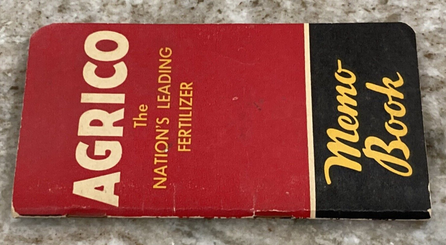 AGRICO Fertilizer Memo Booklet 1947 Agriculture Advertisement Memo Book A992