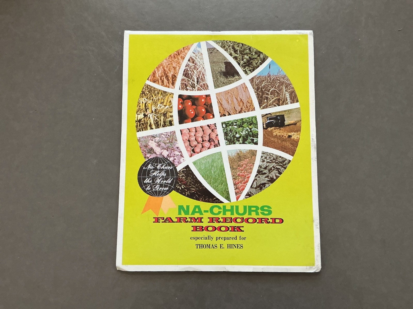 Vintage 1960 Farm Record Book – NA-CHURS Fertilizer, Marion, OH & Red Oak, Iowa