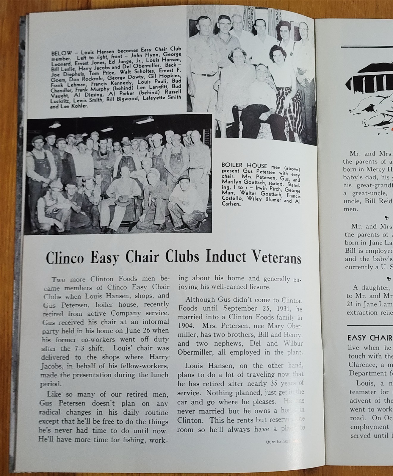 1952 CLINCO CLINTON INDUSTRIES NEWS BOOKLET KOREAN VETS RETURN GOLF CLINTON IOWA
