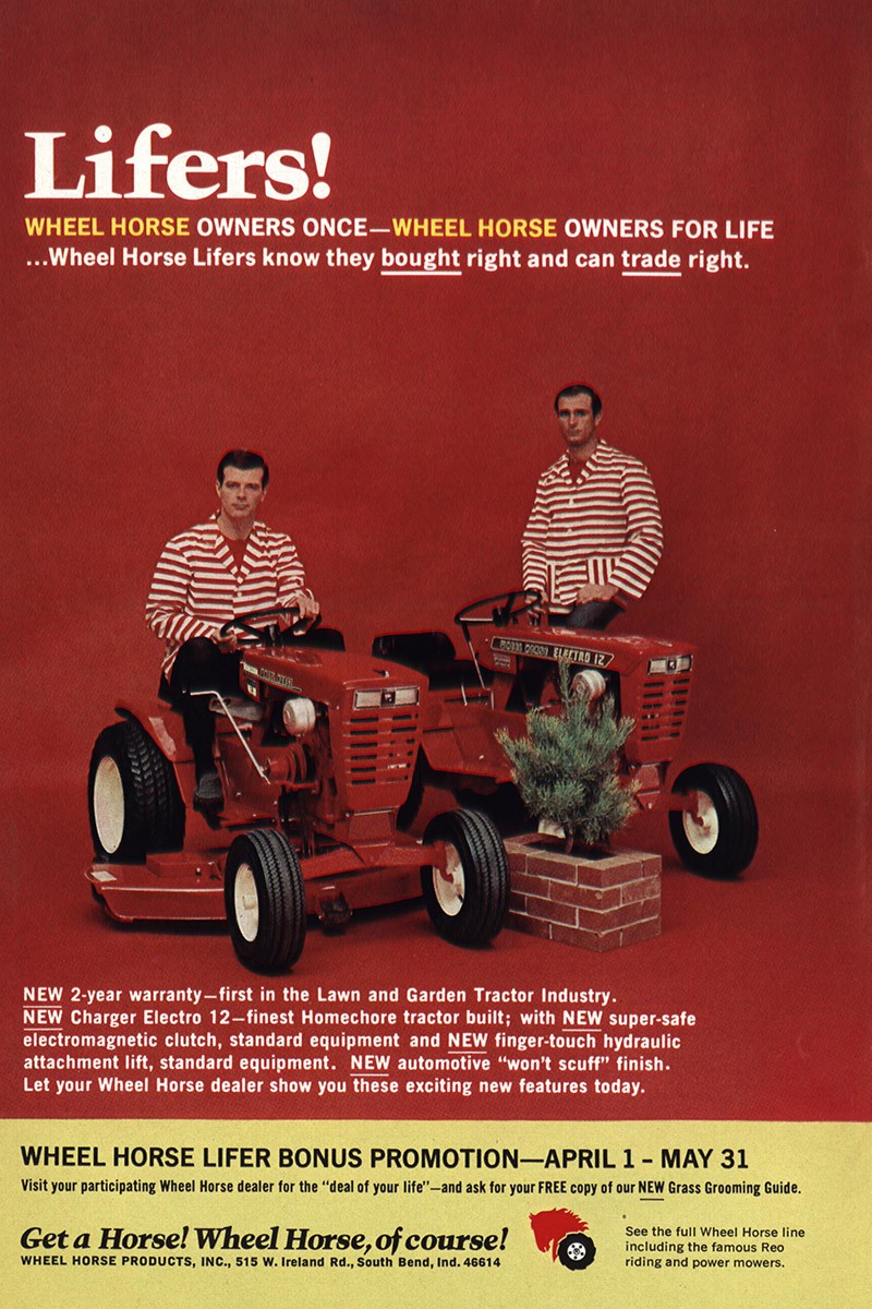 1968 Wheel Horse: Lifers Vintage Print Ad