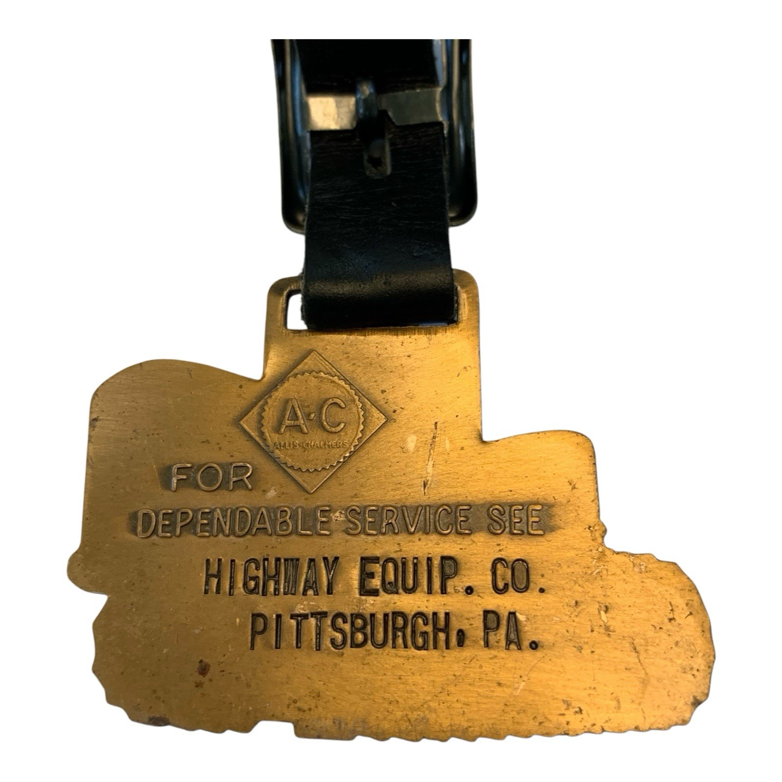 AC Allis Chalmers Equipment FOB Leather Strap Agriculture Farm Tractor Metal