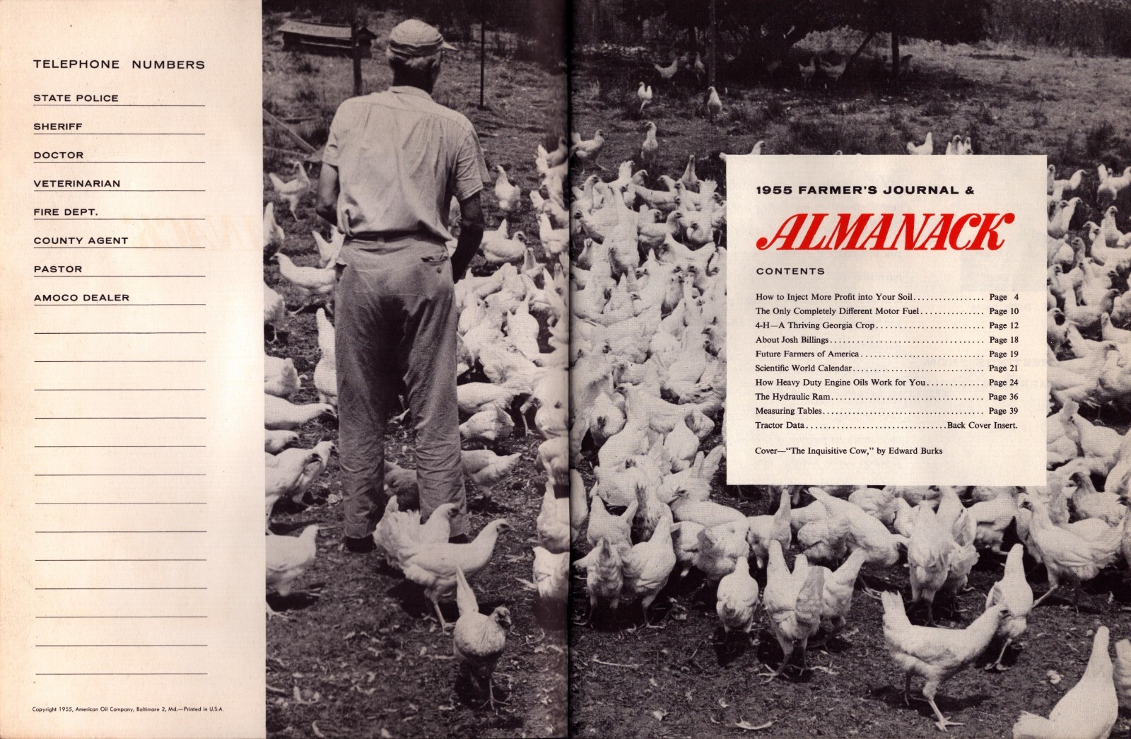 1955 Farmer&rsquo;s Journal & Almanack Amoco American Oil Company