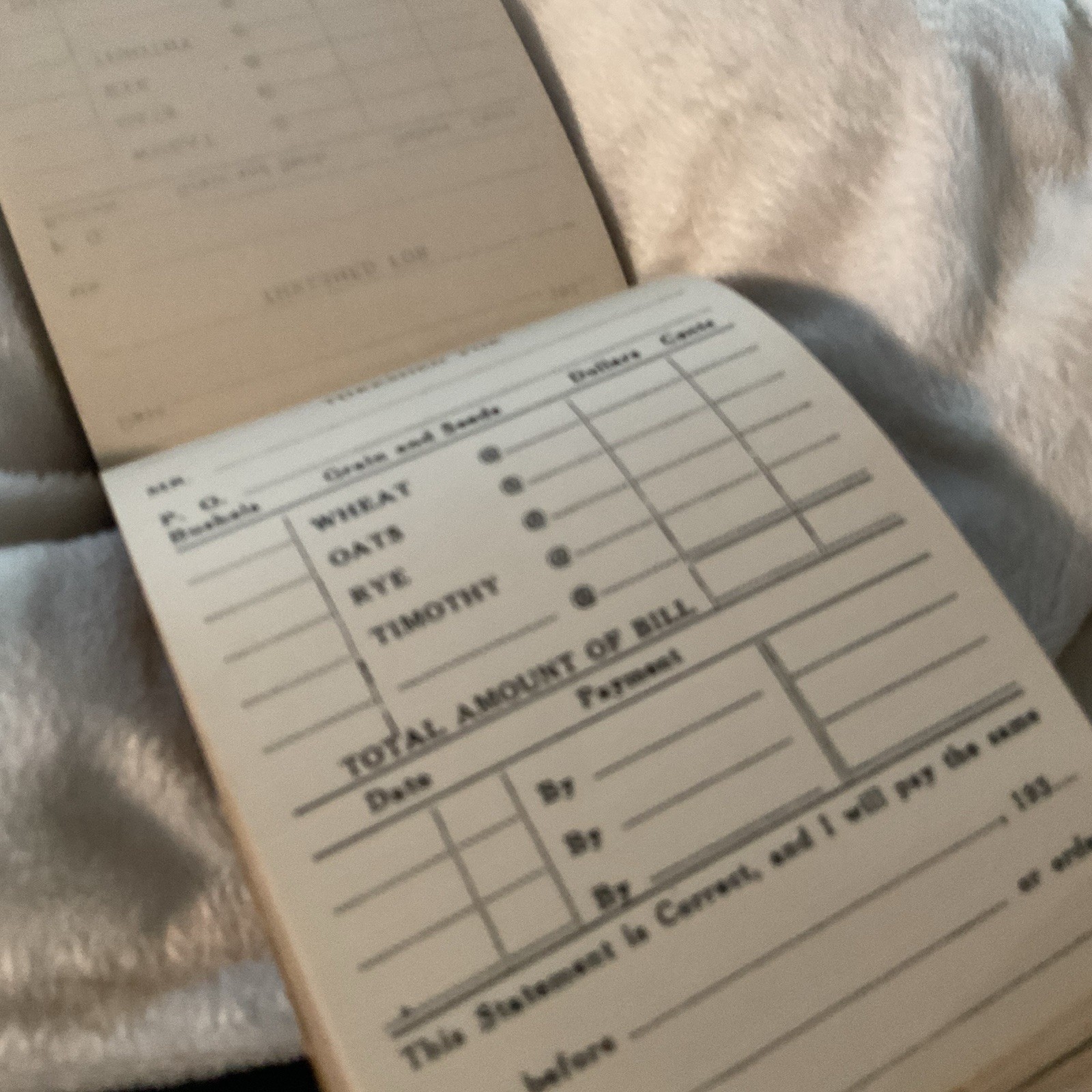 Vintage Hudson Mchy & Supply Thresherman’s Account Book 1930’s