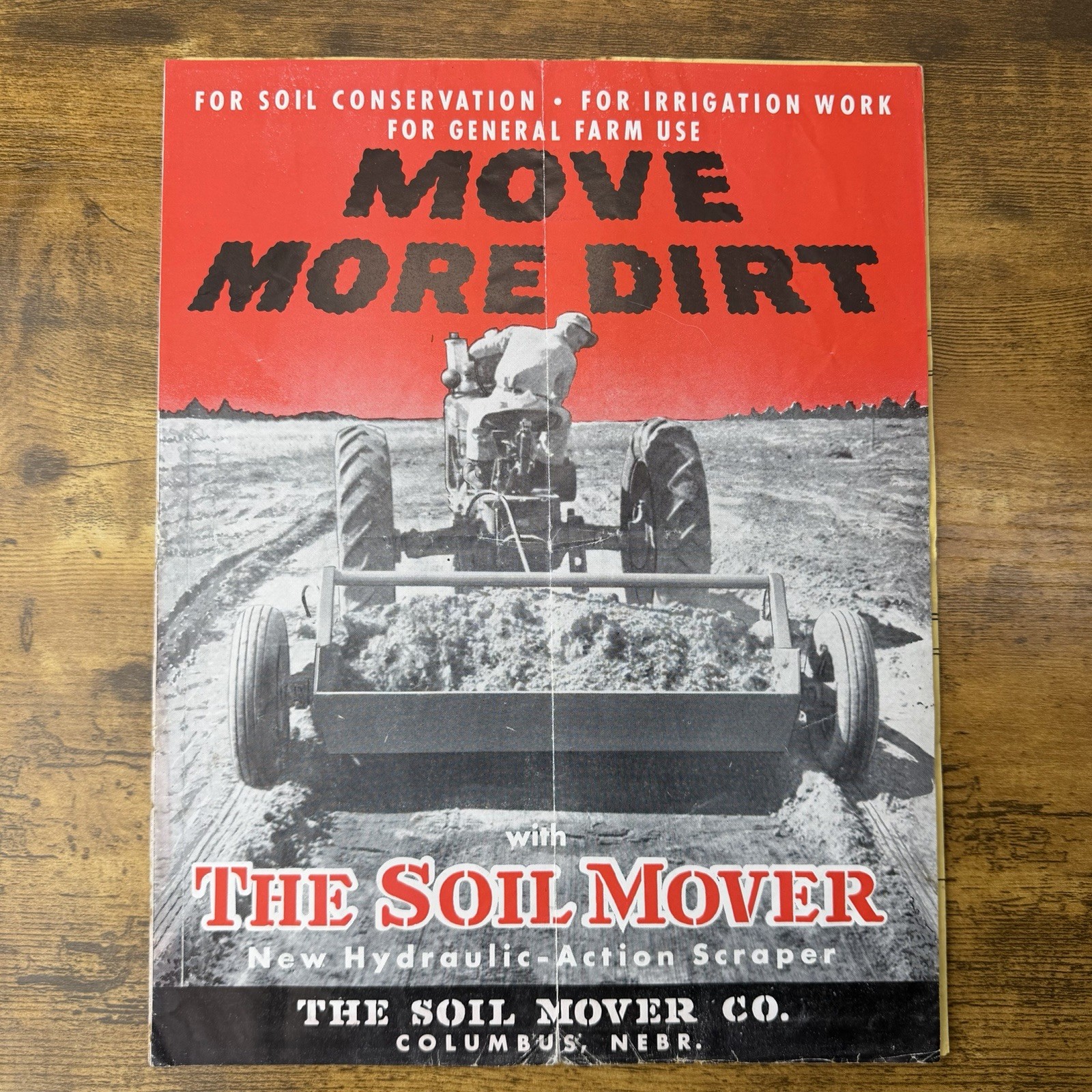 1950 Soil Mover Scraper Brochure & Price List – Columbus Nebraska Model WR WS