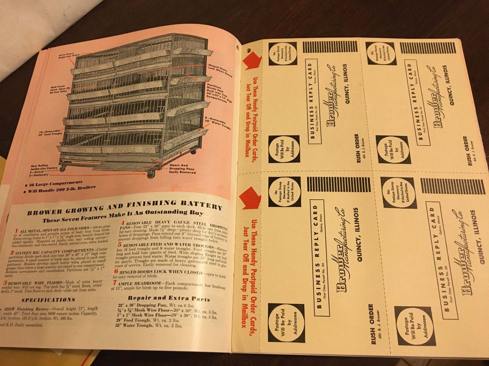 Brower Catalog 67, 1956, Poultry & Hog Supplies Book, Never used w envelope