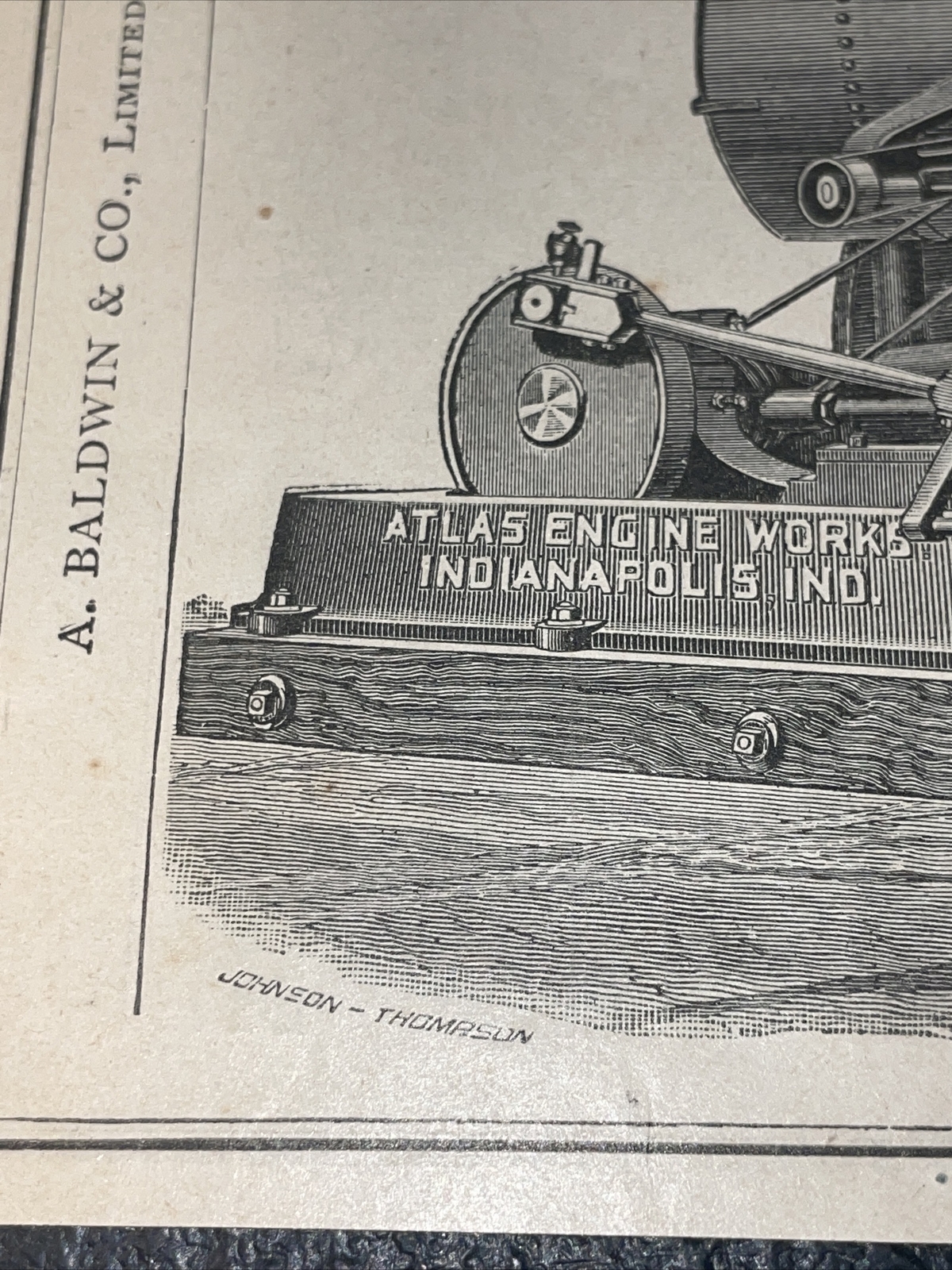 1891 Baldwin – Atlas Engine Works – Farm Advertising – Indianapolis New Orleans