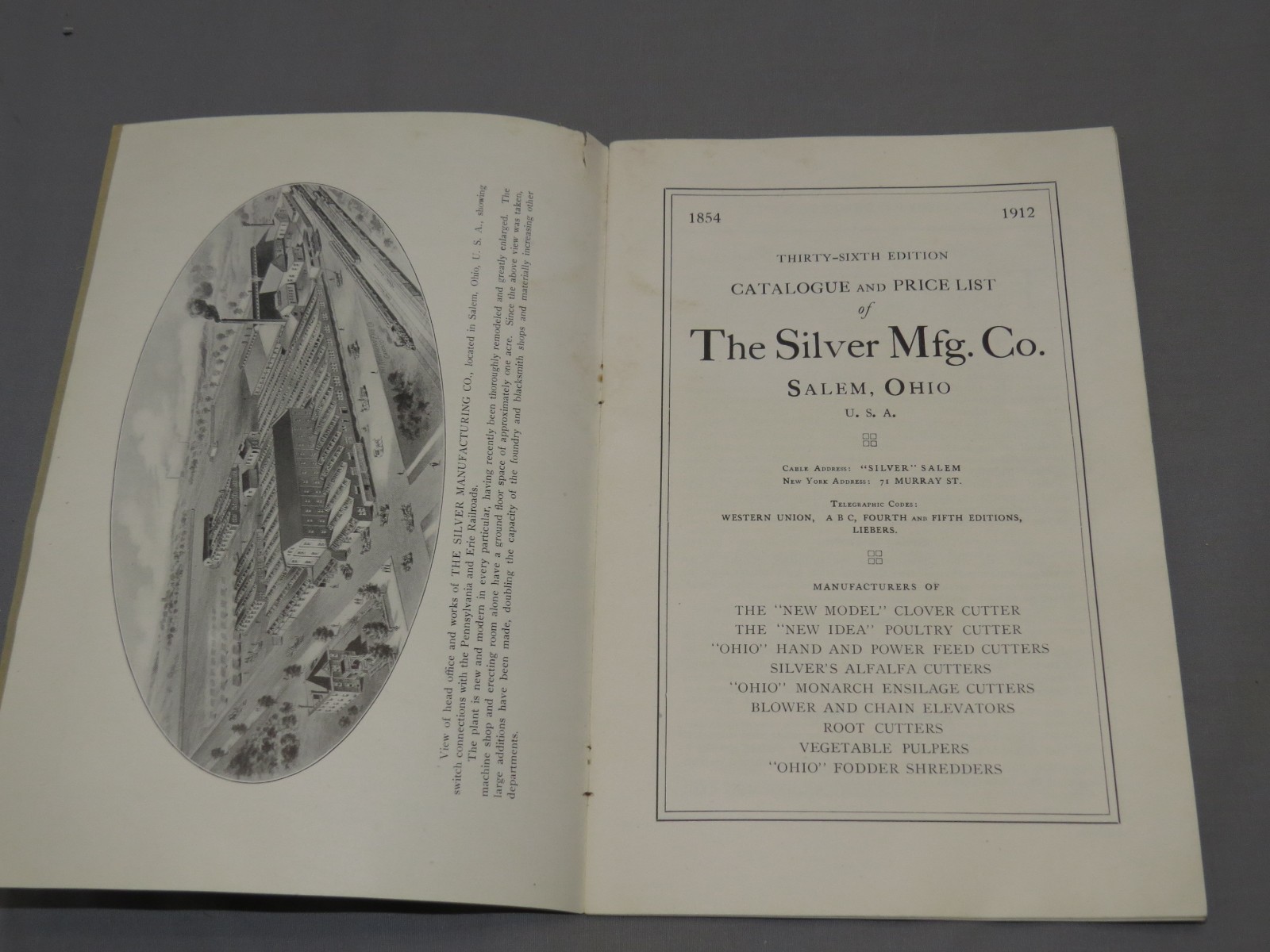 Vintage 1912 Ohio Silage Cutters Silver Manufacturing Sales Catalog Brochure