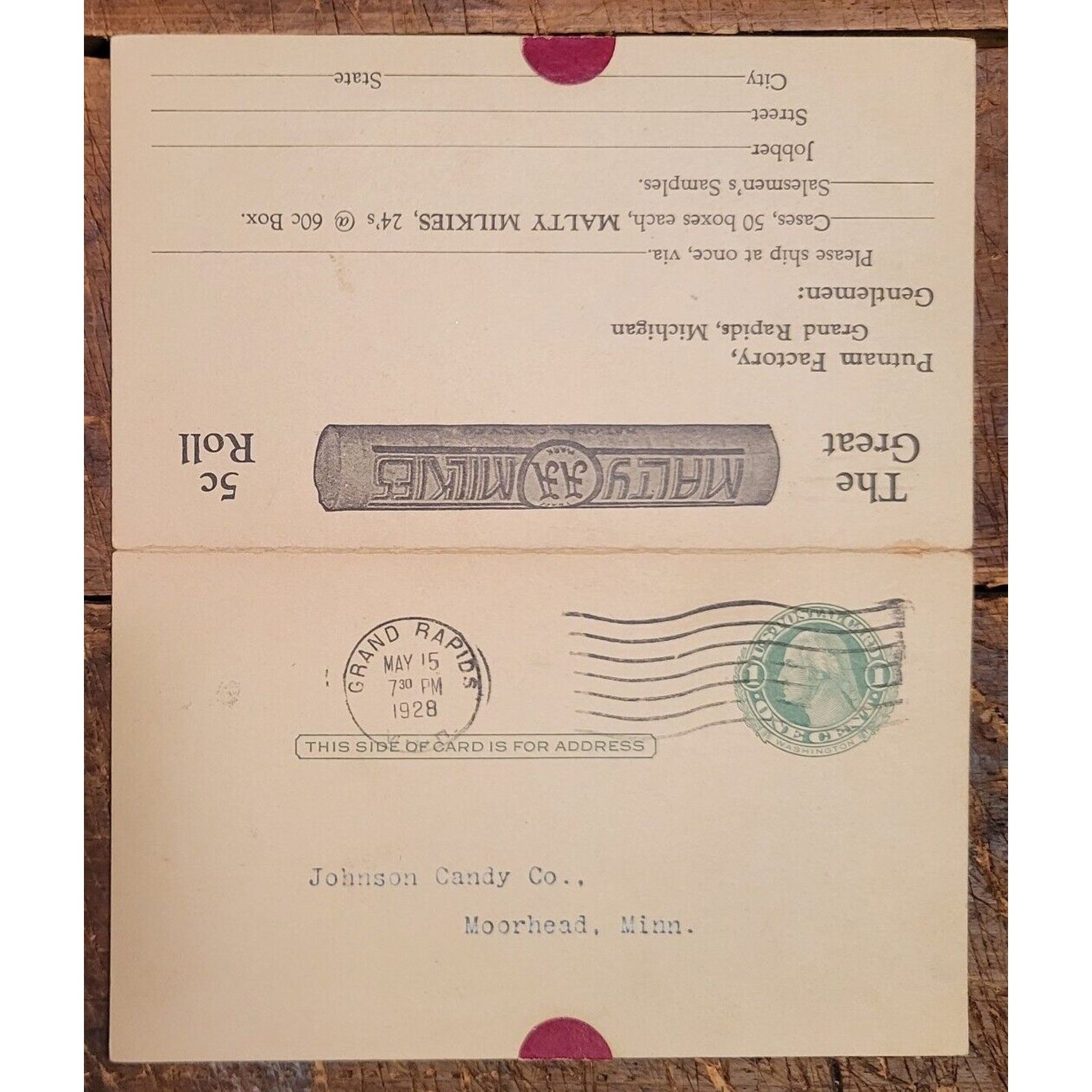 Malty Milkies – National Candy, Putnum Factory -Advertising Mailer