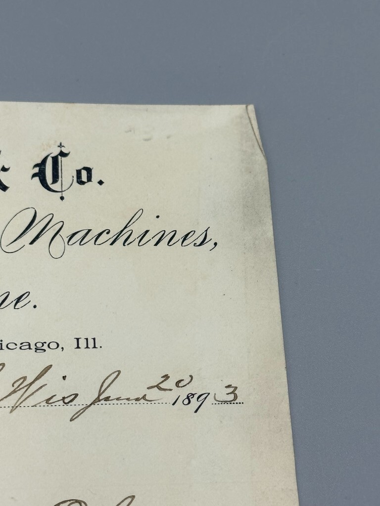 1893 Aultman Miller BUCKEYE HARVESTING MACHINE Antique FARM Advertising Letter