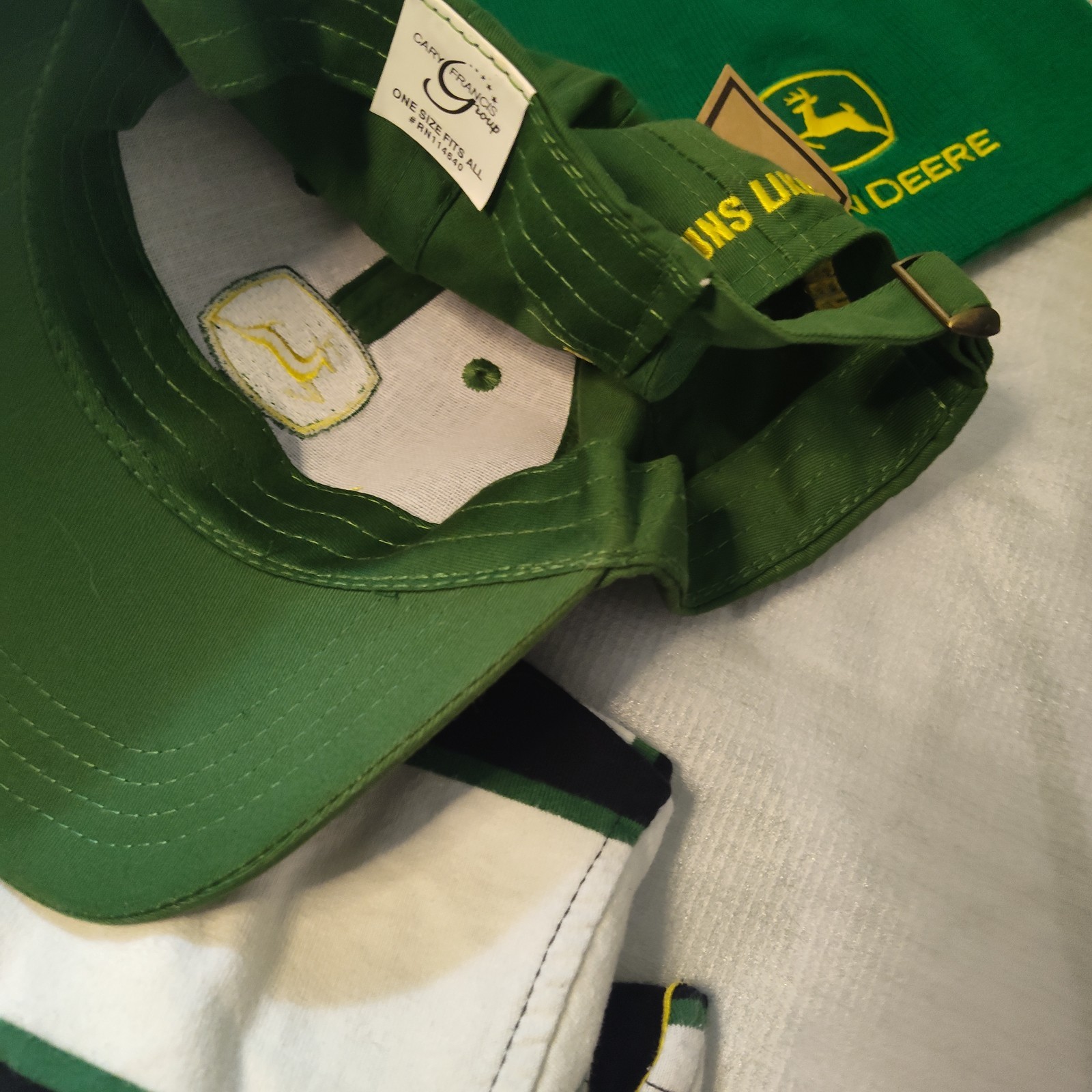 John Deere Collectors Lot With Coaster Silo, Tractor. Hats & Shirts