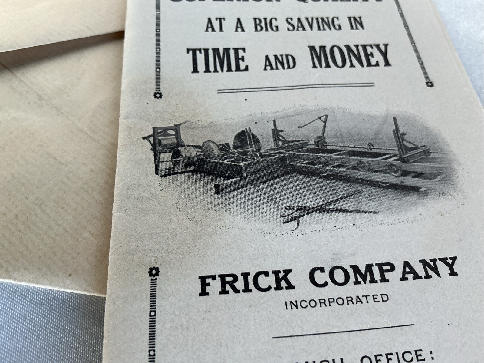 Frick Company Eclipse Machinery Nashville Tn 1913 Advertising Brochure & Letter