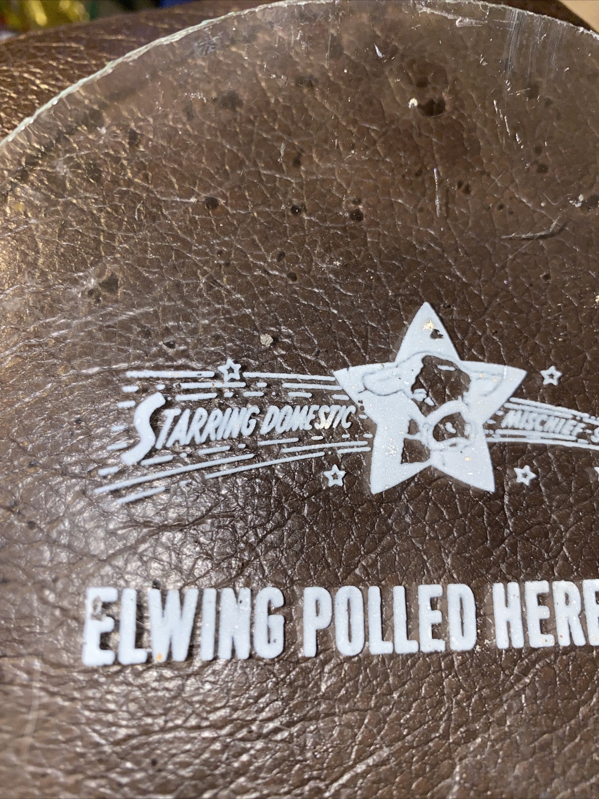 Vintage Elwing Polled Herefords Glass Tray Starring Domestic Mischief 97th