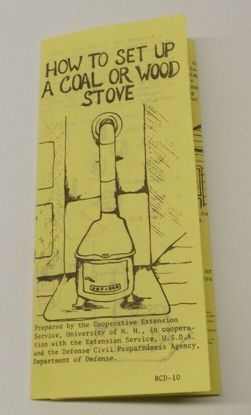 NH Coop 1970s or 1980s USDA Vintage Pamphlet How to Set Up a Coal or Wood Stove