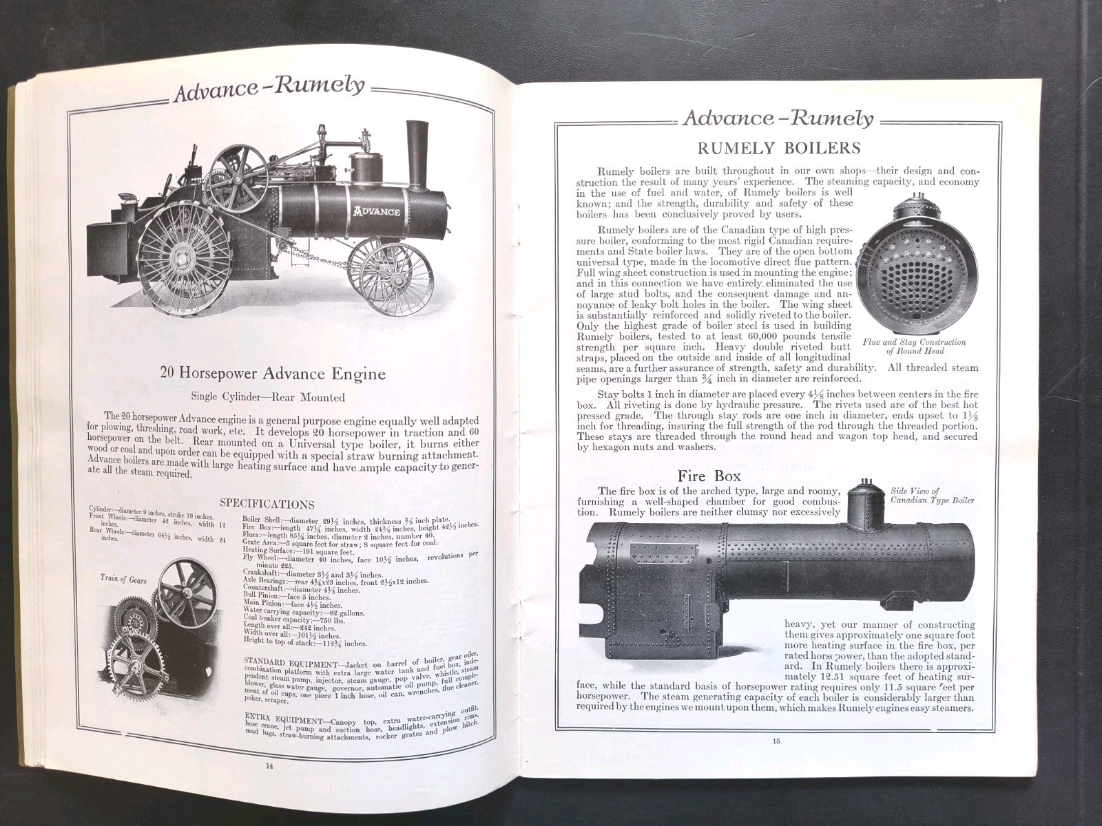 Rumley Oil Pull Tractor Dealer Brochure Manual Print Advertising RARE
