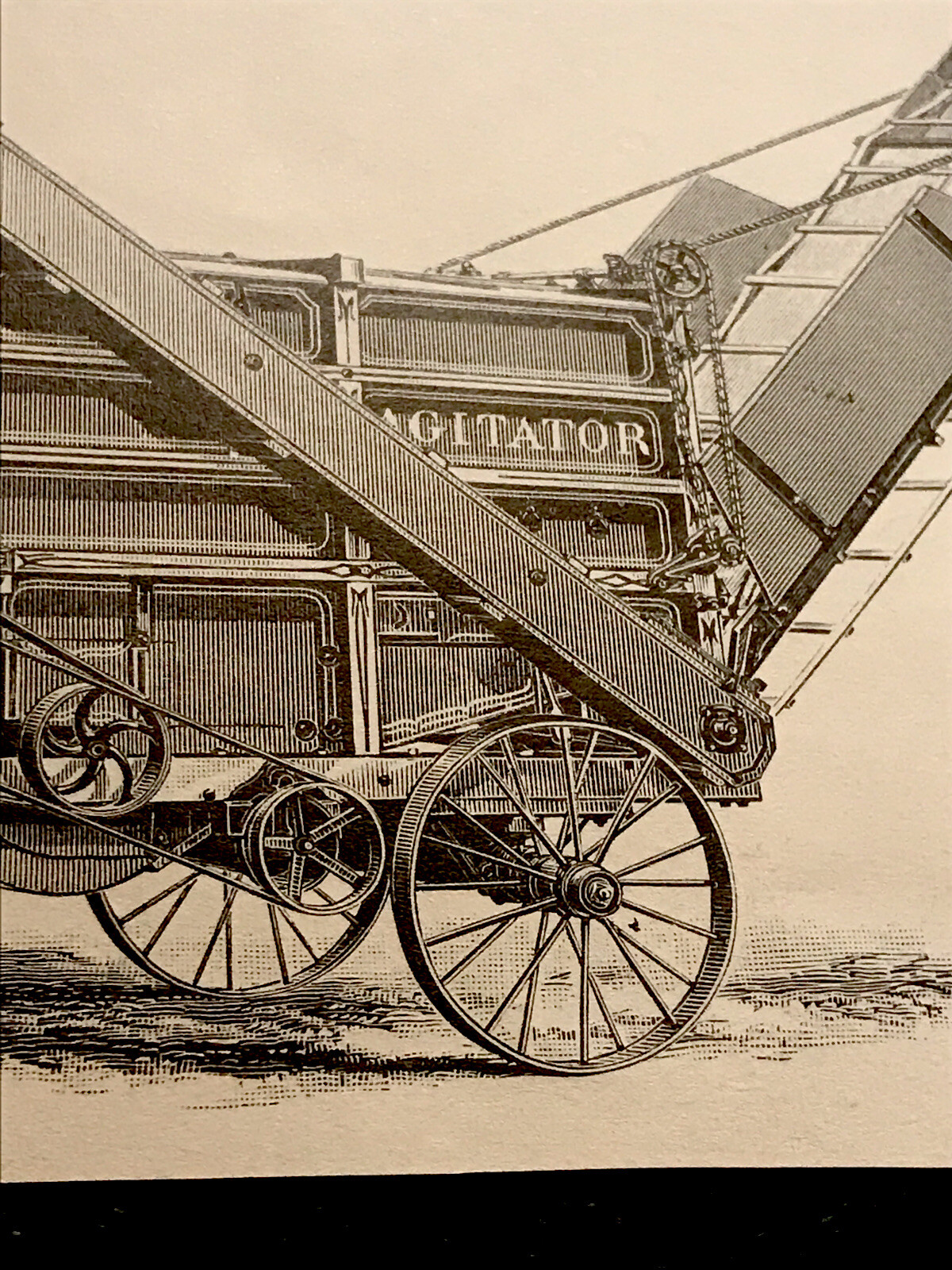 1897 J.I. Case Ironside Agitator Farm Engraving Advertising – Racine – Wisconsin