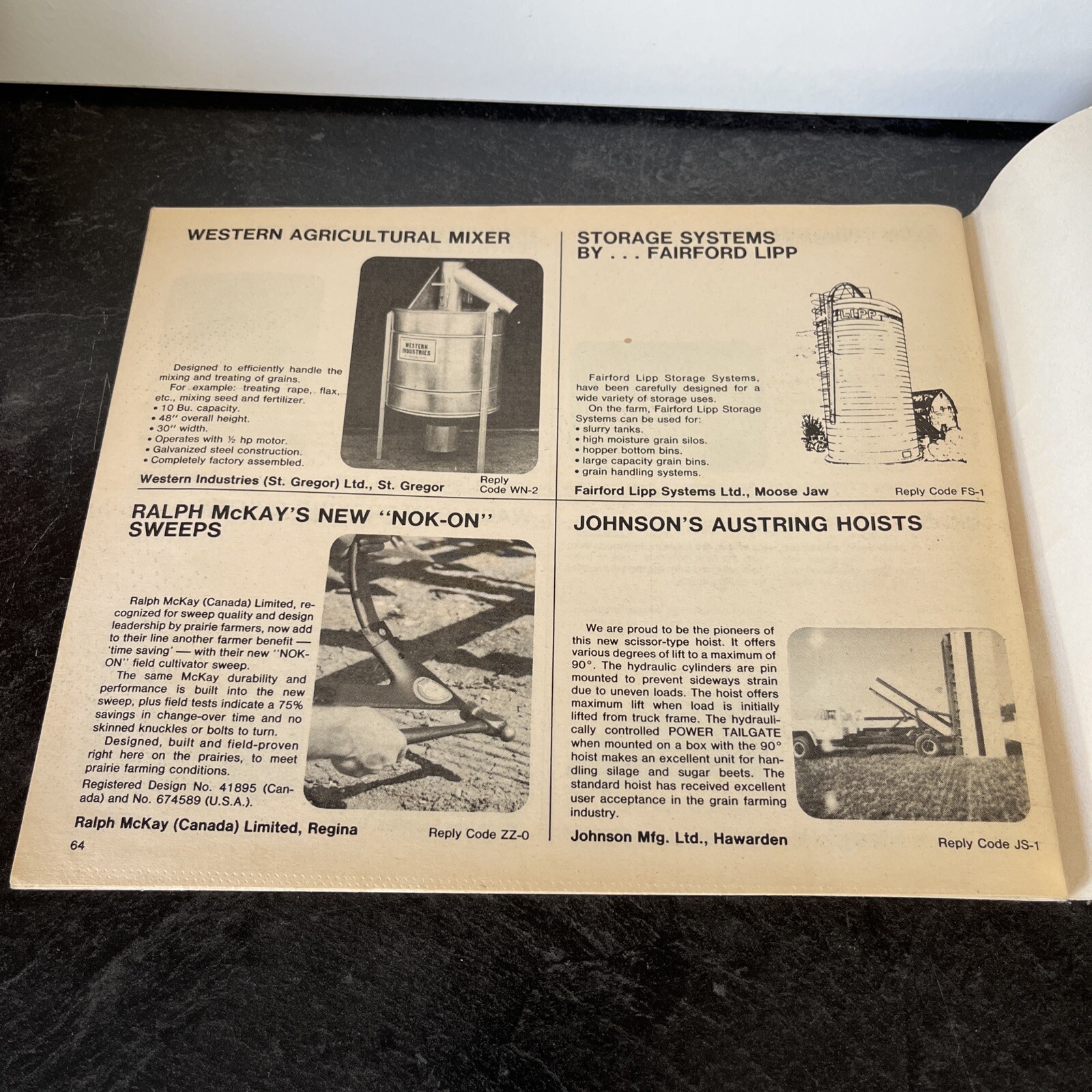 Vintage Prairie Implement Buyers Guide 1980, Saskatchewan Industry