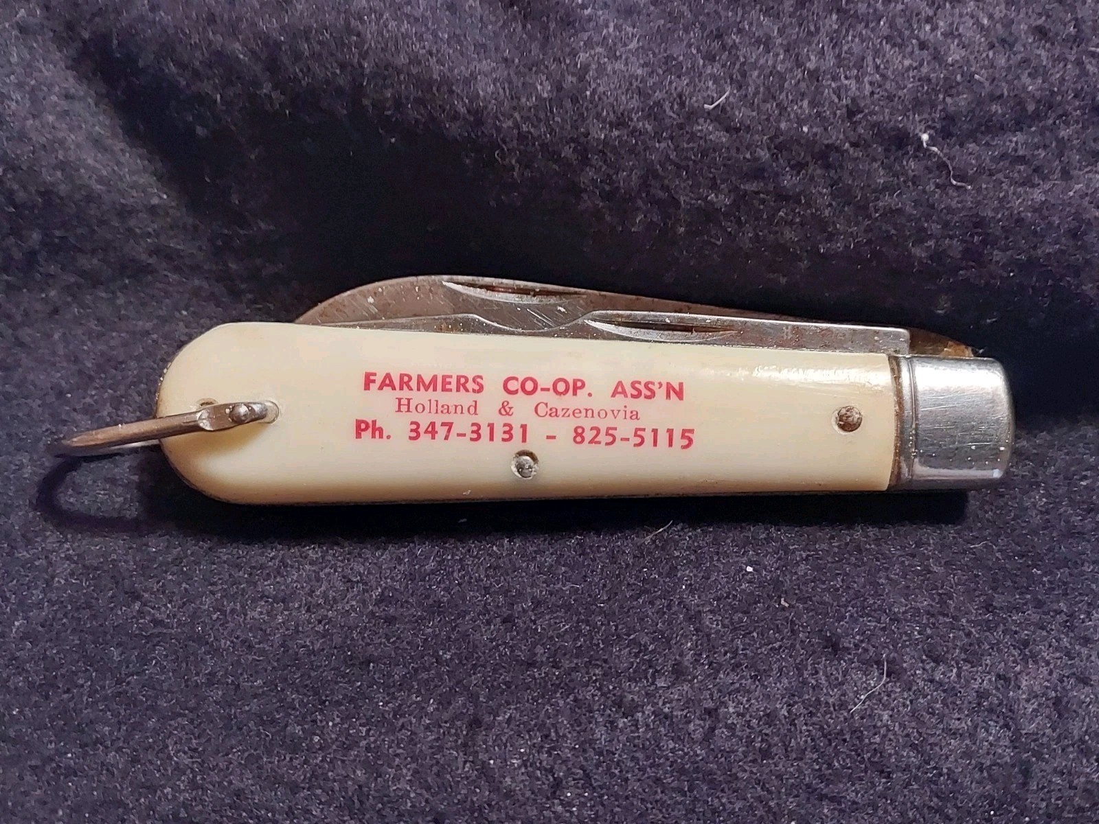 Holland Cazenovia CO-OP Elevator Advertising Pocket Knife Pipestone Minnesota